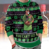 Hooktab John Cena You Can't See Me WWE Ugly Christmas Sweater