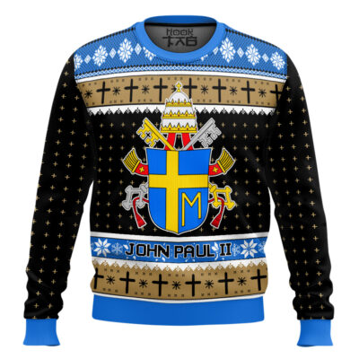 John Paul II Coat Of Arms Ugly Christmas Sweater