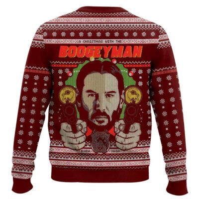 Hooktab John Wick The Boogeyman Ugly Christmas Sweater