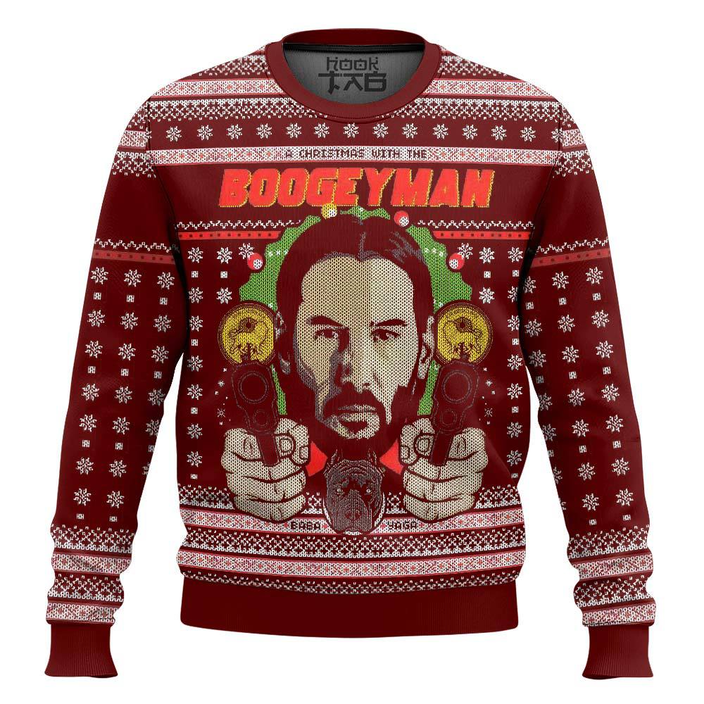 Hooktab John Wick The Boogeyman Ugly Christmas Sweater Hooktab John Wick The Boogeyman Ugly Christmas Sweater