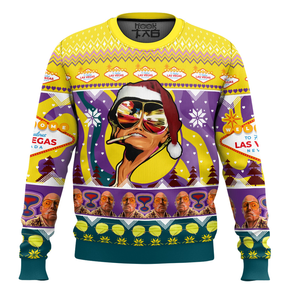 Hooktab Johnny Depp Fear And Loathing In Las Vegas Ugly Christmas Sweater Hooktab Johnny Depp Fear And Loathing In Las Vegas Ugly Christmas Sweater