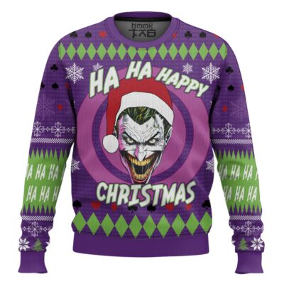 Joker Ha Ha Happy Christmas Ugly Christmas Sweater