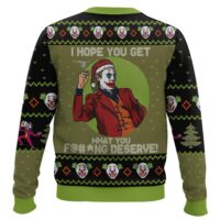 Hooktab Joker I Hope You Get What You Deserve Ugly Christmas Sweater