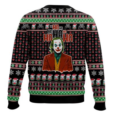 Hooktab Joker “Put On A Happy Face For Christmas” Ugly Christmas Sweater