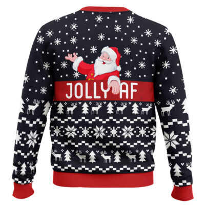 Hooktab Jolly AF Santa Claus Ugly Christmas Sweater