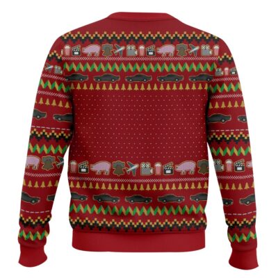 Hooktab Jolly Old Saint Nic Nicolas Cage Ugly Christmas Sweater