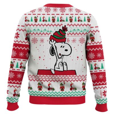 Hooktab Joy Of Giving The Charlie Brown and Snoopy Show Ugly Christmas Sweater
