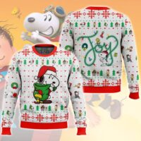 Hooktab Joyful Moment The Charlie Brown and Snoopy Show Ugly Christmas Sweater