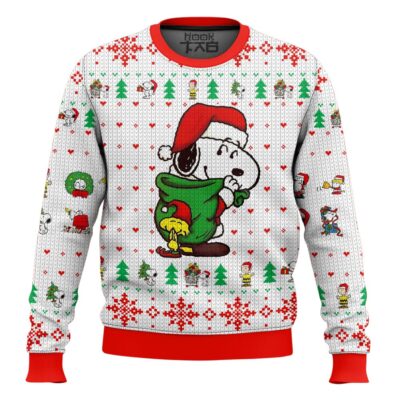 Joyful Moment The Charlie Brown and Snoopy Show Ugly Christmas Sweater