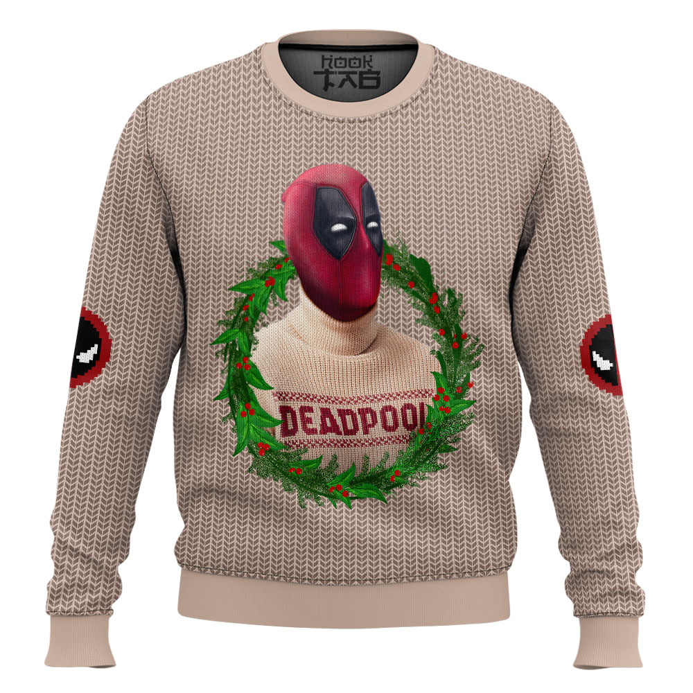 Hooktab Just Deadpool Ugly Christmas Sweater Hooktab Just Deadpool Ugly Christmas Sweater