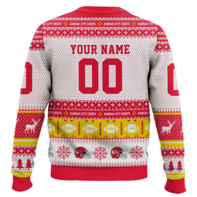 Hooktab Kansas City Chiefs – Custom Name And Number Ugly Sweater
