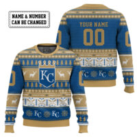 Hooktab Kansas City Royals - Custom Name And Number Ugly Sweater