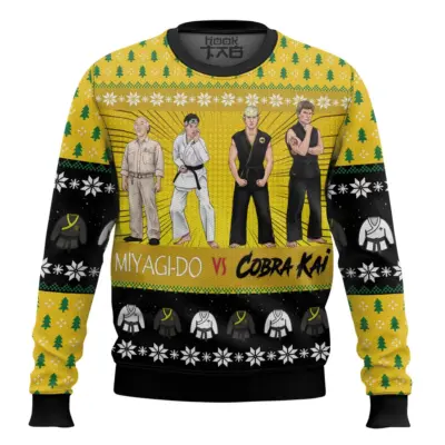 Karate Kid vs Cobra Kai Ugly Christmas Sweater