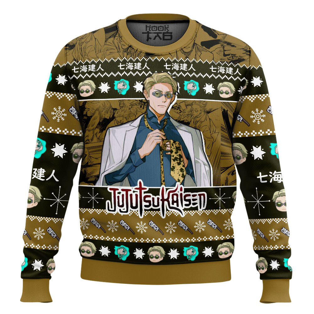 Hooktab Kento Nanami Jujutsu Kaisen Ugly Sweater Hooktab Kento Nanami Jujutsu Kaisen Ugly Sweater
