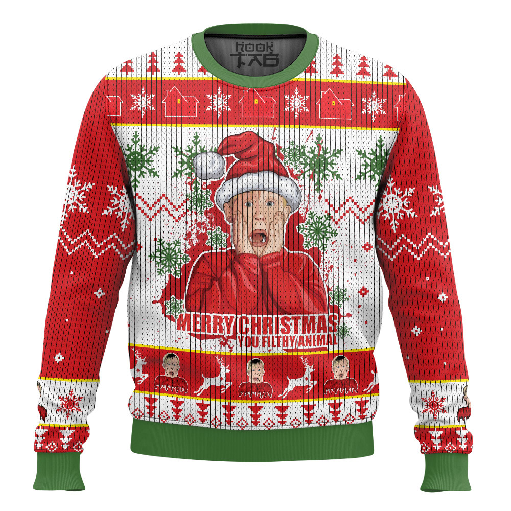 Hooktab Kevin Mccallister Home Alone Ugly Christmas Sweater Hooktab Kevin Mccallister Home Alone Ugly Christmas Sweater