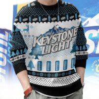 Hooktab Keystone Light Beer Ugly Christmas Sweater