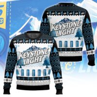 Hooktab Keystone Light Beer Ugly Christmas Sweater