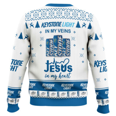 Hooktab Keystone Light Makes Me High Ugly Christmas Sweater