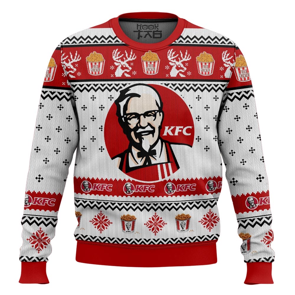 Hooktab KFC Kentucky Fried Chicken Ugly Christmas Sweater Hooktab KFC Kentucky Fried Chicken Ugly Christmas Sweater