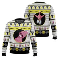 Hooktab Kid Buu Dragon Ball Z Ugly Christmas Sweater