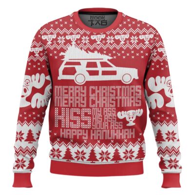 Kiss Ass National Lampoon's Vacation Ugly Christmas Sweater