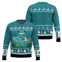 Hooktab Kona Brewing Co Big Wave Ugly Christmas Sweater