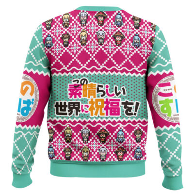 Hooktab Konosuba Characters Ugly Christmas Sweater