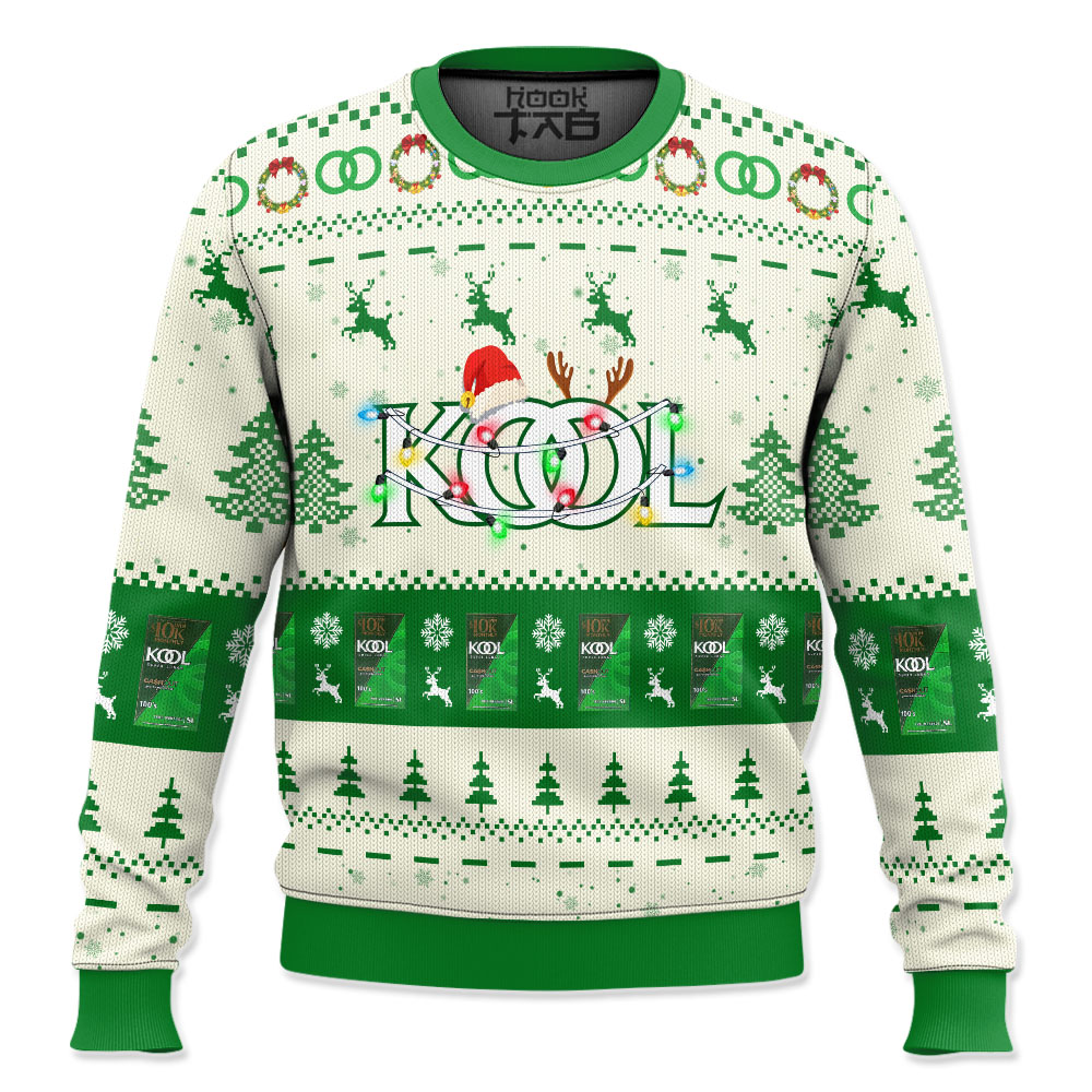Hooktab Kool cigarettes Ugly Christmas Sweater Hooktab Kool cigarettes Ugly Christmas Sweater