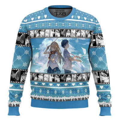 Kousei And Kaori Your Lie In April Ugly Christmas Sweater