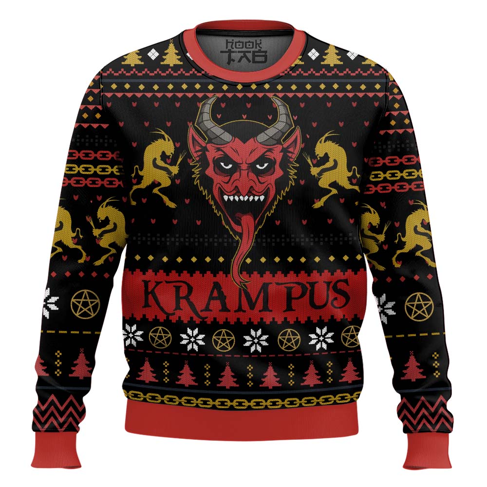 Hooktab Krampus Ugly Christmas Sweater Hooktab Krampus Ugly Christmas Sweater
