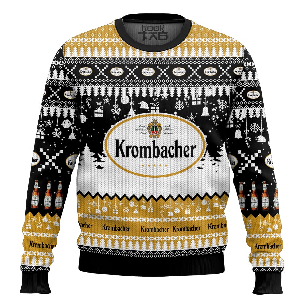Hooktab Krombacher German Beer Ugly Christmas Sweater Hooktab Krombacher German Beer Ugly Christmas Sweater