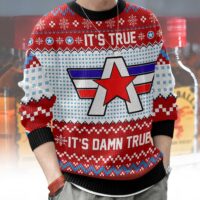 Hooktab Kurt Angle It's Damn True WWE Ugly Christmas Sweater