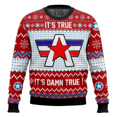 Kurt Angle It's Damn True WWE Ugly Christmas Sweater