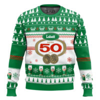 Hooktab Labatt 50 Canadian Beer Ugly Christmas Sweater