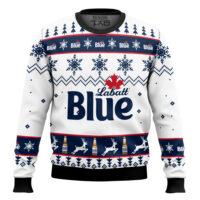 Hooktab Labatt Blue Beer - Custom Name Ugly Christmas Sweater