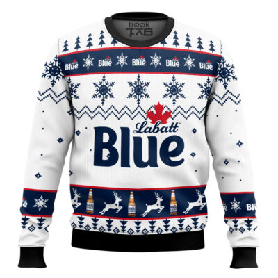 Labatt Blue Beer - Custom Name Ugly Christmas Sweater