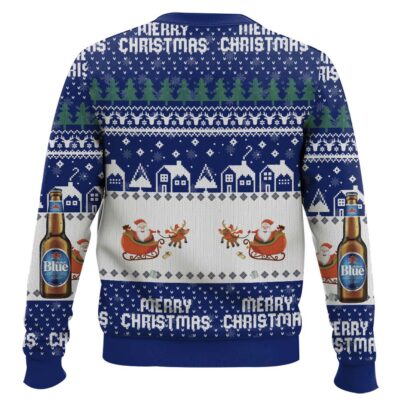 Hooktab Labatt Blue Beer Merry Christmas Ugly Christmas Sweater