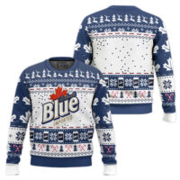 Hooktab Labatt Blue Beer Ugly Christmas Sweater