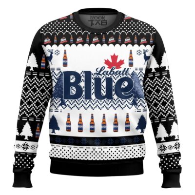 Labatt Blue Canadian Beer Ugly Christmas Sweater
