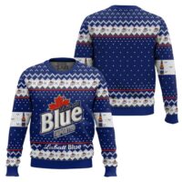 Hooktab Labatt Blue Imported Beer Ugly Christmas Sweater