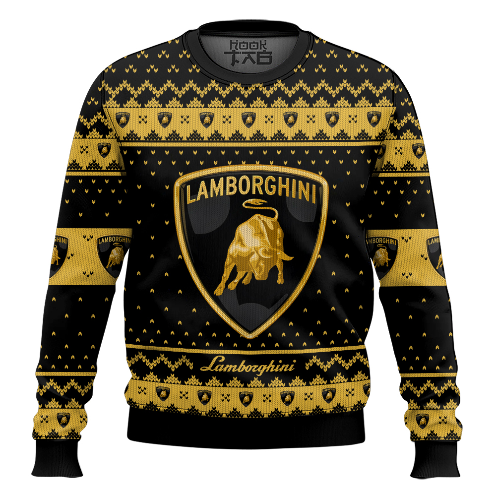 Hooktab Lamborghini Ugly Christmas Sweater Hooktab Lamborghini Ugly Christmas Sweater