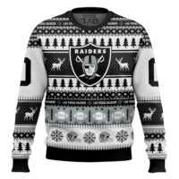 Hooktab Las Vegas Raiders - Custom Name And Number Ugly Sweater