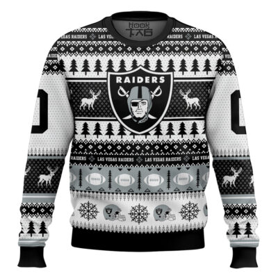 Las Vegas Raiders - Custom Name And Number Ugly Sweater