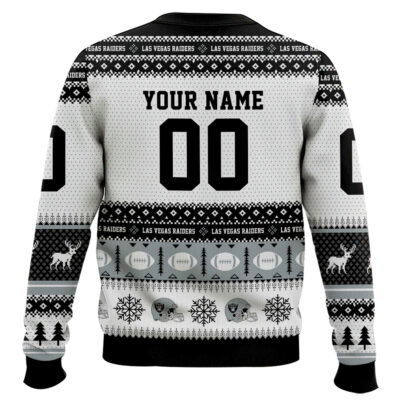 Hooktab Las Vegas Raiders – Custom Name And Number Ugly Sweater
