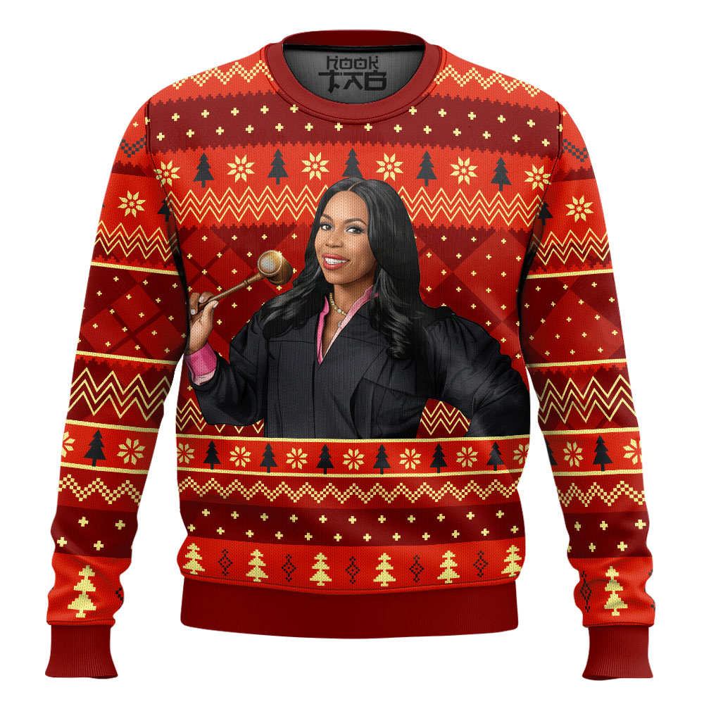 Hooktab Lauren Lake's Paternity Court Ugly Christmas Sweater Hooktab Lauren Lake's Paternity Court Ugly Christmas Sweater