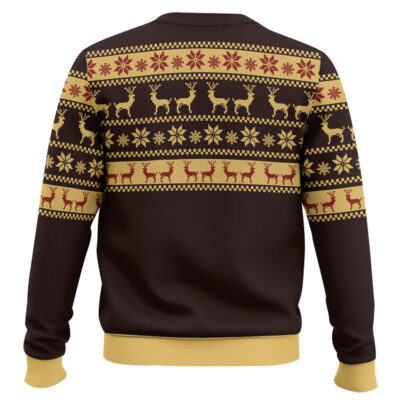 Hooktab Leonardo Dicaprio Cats And Wine Make Everything Fine Ugly Christmas Sweater