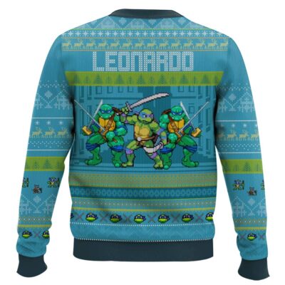 Hooktab Leonardo Teenage Mutant Ninja Turtles Ugly Christmas Sweater