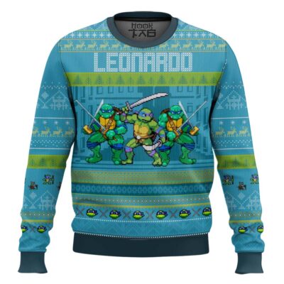 Leonardo Teenage Mutant Ninja Turtles Ugly Christmas Sweater