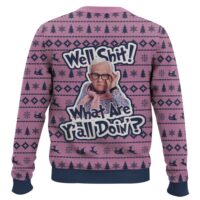 Hooktab Leslie Jordan Well Shit What Are Yall Doin Ugly Christmas Sweater