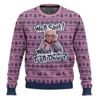 Hooktab Leslie Jordan Well Shit What Are Yall Doin Ugly Christmas Sweater